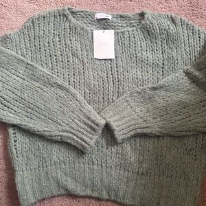 OAK + FORT pistachio Knit Sweater